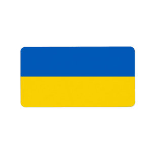 Oekraïense vlag etiket