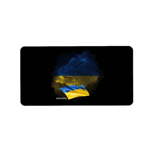 Oekraïense vlag etiket (Voorkant)