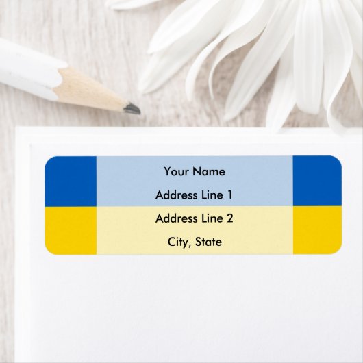 Oekraïense vlag etiket (Insitu)