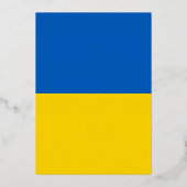 Oekraïense vlag folie uitnodiging (Voorkant)