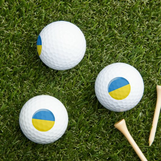 Oekraïense vlag golfballen (Insitu Gras)
