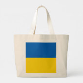 Oekraïense vlag grote tote bag (Achterkant)
