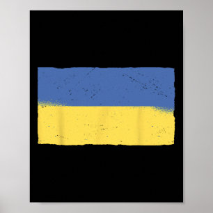 Oekraïense Vlag Grunge Oekraïense Vlag Patriottisc Poster