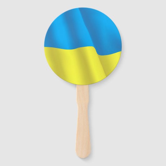 Oekraïense vlag handwaaier (Voorkant)