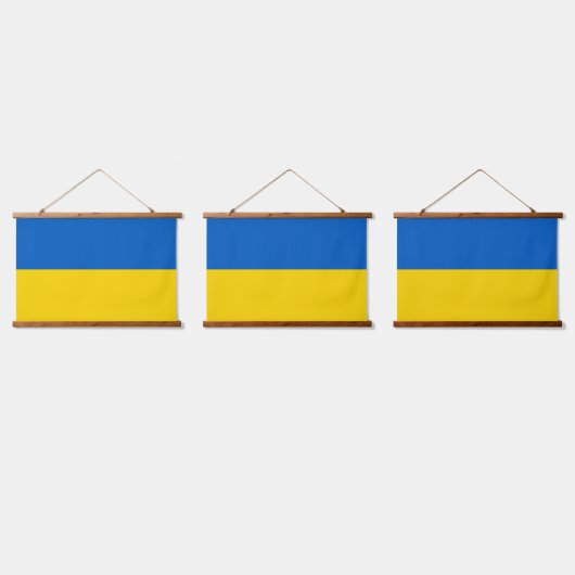 Oekraïense vlag hangend wandkleed (Driedubbel)