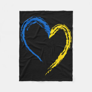 Oekraïense Vlag Hart Vintage Oekraïense Liefhebber Fleece Deken