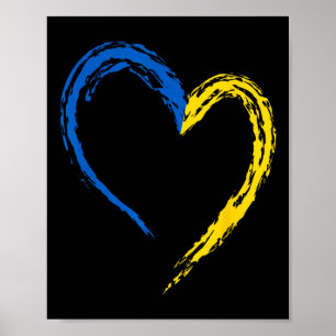 Oekraïense Vlag Hart Vintage Oekraïense Liefhebber Poster