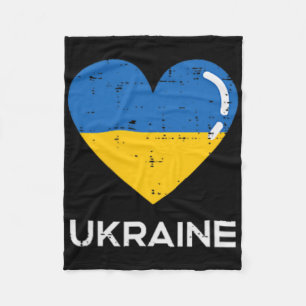 Oekraïense Vlag Hart Zak Liefde Oekraïense Vrouwen Fleece Deken