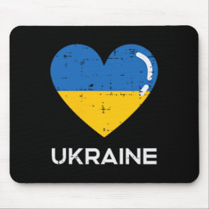 Oekraïense Vlag Hart Zak Liefde Oekraïense Vrouwen Muismat