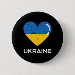 Oekraïense Vlag Hart Zak Liefde Oekraïense Vrouwen Ronde Button 5,7 Cm