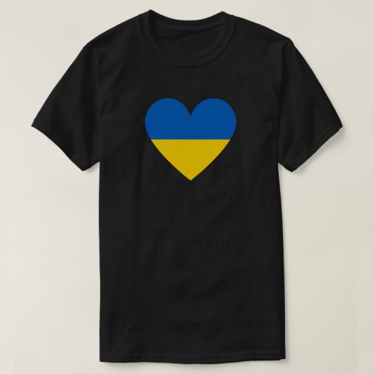 Oekraïense vlag Heart Solidarity T-Shirt (Design voorkant)