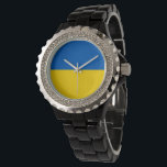 Oekraïense vlag horloge<br><div class="desc">Een ideaal geschenk voor al diegenen die patriottisch zijn van hun land!</div>