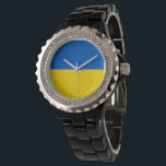 Oekraïense vlag horloge<br><div class="desc">Een ideaal geschenk voor al diegenen die patriottisch zijn van hun land!</div>