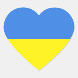 Oekraïense vlag, ik sta achter Oekraïne, Hart Sticker
