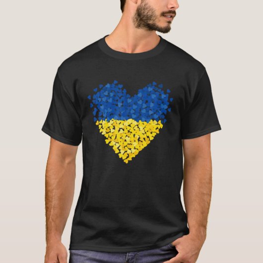 Oekraïense vlag Ik sta voor Oekraïne Oekraïens T-shirt (Voorkant)