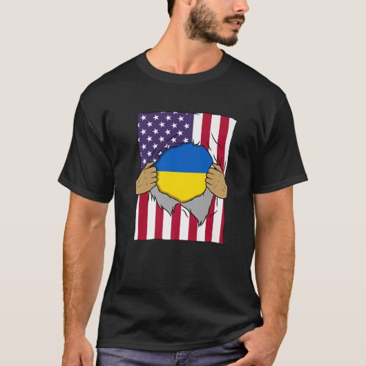 Oekraïense vlag in mijn thuisland geprezen Oekraïe T-shirt (Voorkant)