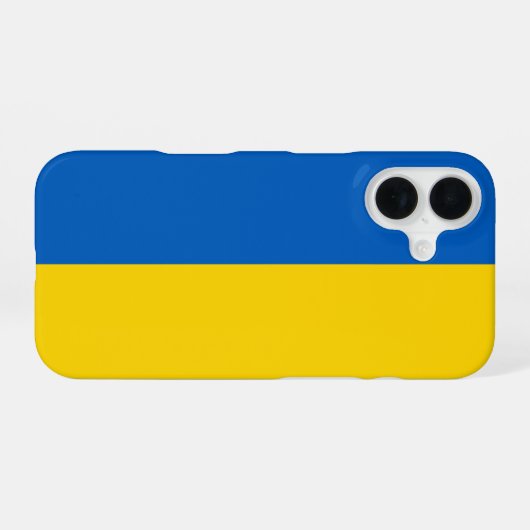Oekraïense vlag iPhone 16 hoesje (Achterkant horizontaal)