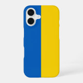 Oekraïense vlag iPhone 16 hoesje (Achterkant)