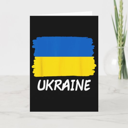 Oekraïense vlag  kaart (Voorkant)