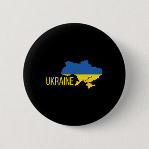 Oekraïense Vlag Kaart Liefde Steun Oekraïners Oekr Ronde Button 5,7 Cm