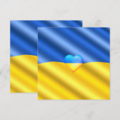 Oekraïense vlag Kaarten hart - Vrijheidssteun (Voorkant / Achterkant)