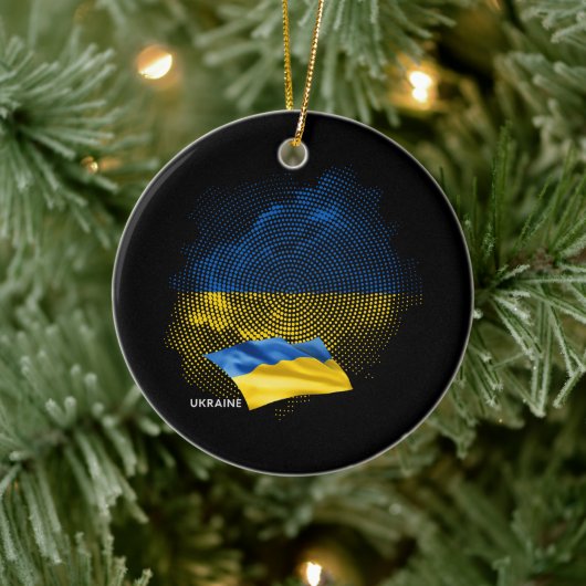 Oekraïense vlag keramisch ornament (Boom)