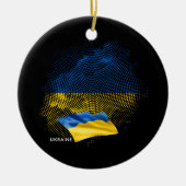 Oekraïense vlag keramisch ornament (Voorkant)