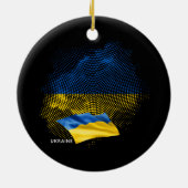 Oekraïense vlag keramisch ornament (Achterkant)