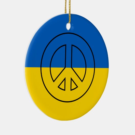 Oekraïense vlag keramisch ornament (Rechts)