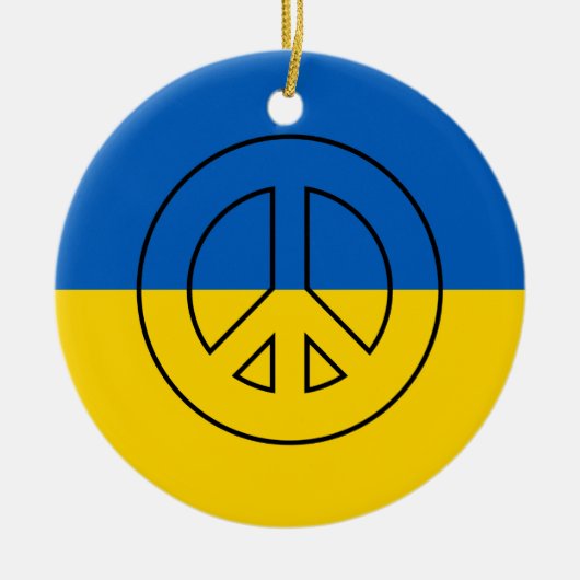 Oekraïense vlag keramisch ornament (Voorkant)