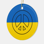 Oekraïense vlag keramisch ornament (Links)