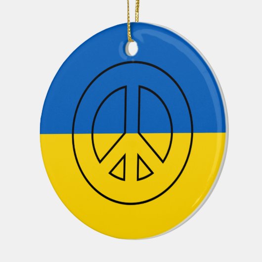 Oekraïense vlag keramisch ornament (Links)