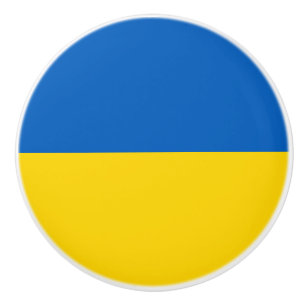 Oekraïense vlag keramische knop