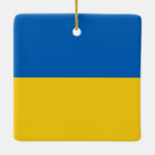 Oekraïense vlag Kerstmis Keramisch Ornament (Achterkant)