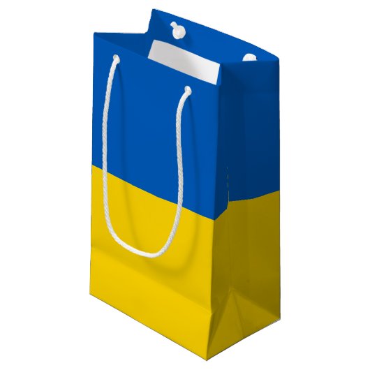 Oekraïense vlag klein cadeauzakje (Voorkant Gekanteld)
