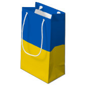 Oekraïense vlag klein cadeauzakje (Achterkant Gekanteld)