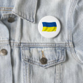 Oekraïense Vlag Knop Ronde Button 5,7 Cm (In situ)
