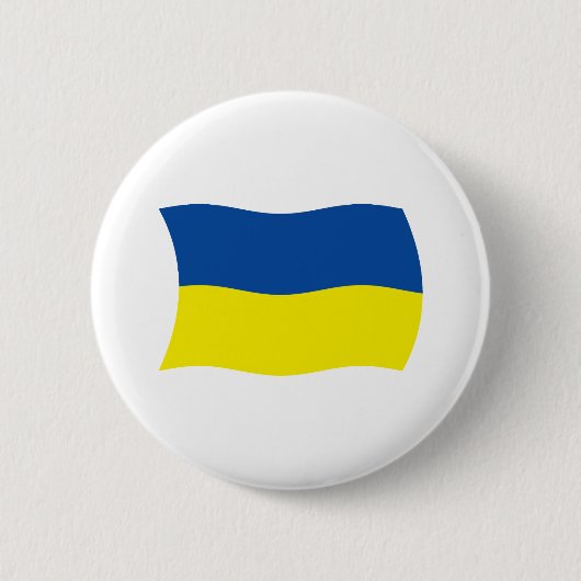 Oekraïense Vlag Knop Ronde Button 5,7 Cm (Voorkant)