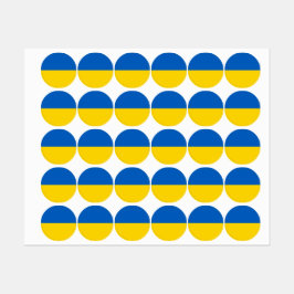 Oekraïense vlag labels