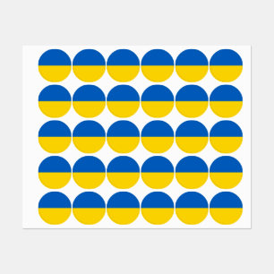 Oekraïense vlag labels