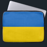 Oekraïense vlag laptop sleeve<br><div class="desc">Blauw en geel Oekraïens vlaggenontwerp.</div>