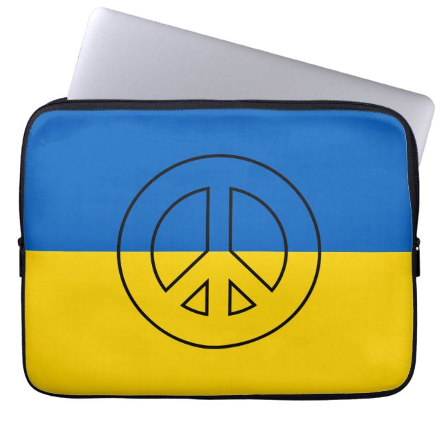 Oekraïense vlag laptop sleeve (Voorkant)