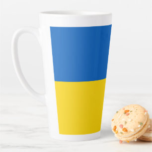 Oekraïense vlag latte mok