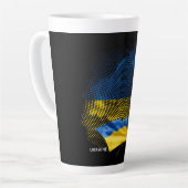 Oekraïense vlag latte mok (Linkerhoek)