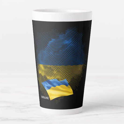 Oekraïense vlag latte mok (Voorkant)
