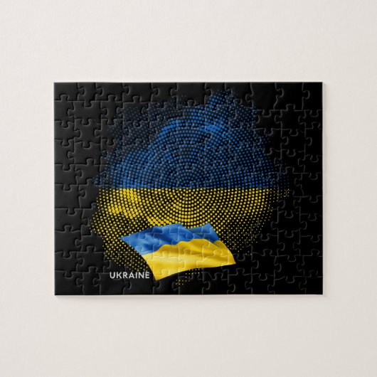 Oekraïense vlag legpuzzel (Horizontaal)