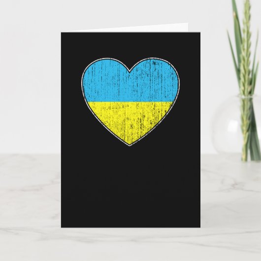 Oekraïense Vlag Liefde Hart Kaart (Voorkant)
