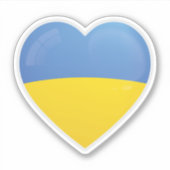 Oekraïense vlag liefde icoon Sticker (Voorkant)