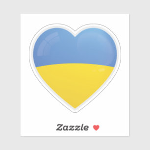 Oekraïense vlag liefde icoon Sticker