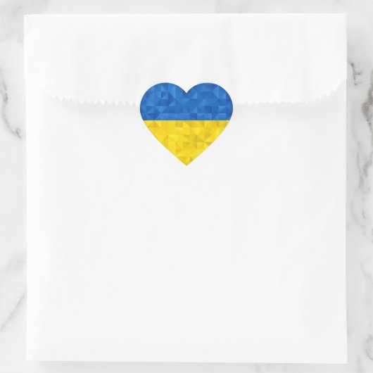 Oekraïense vlag. Liefde voor Oekraïne. Steun. Hart Hart Sticker (Tas)